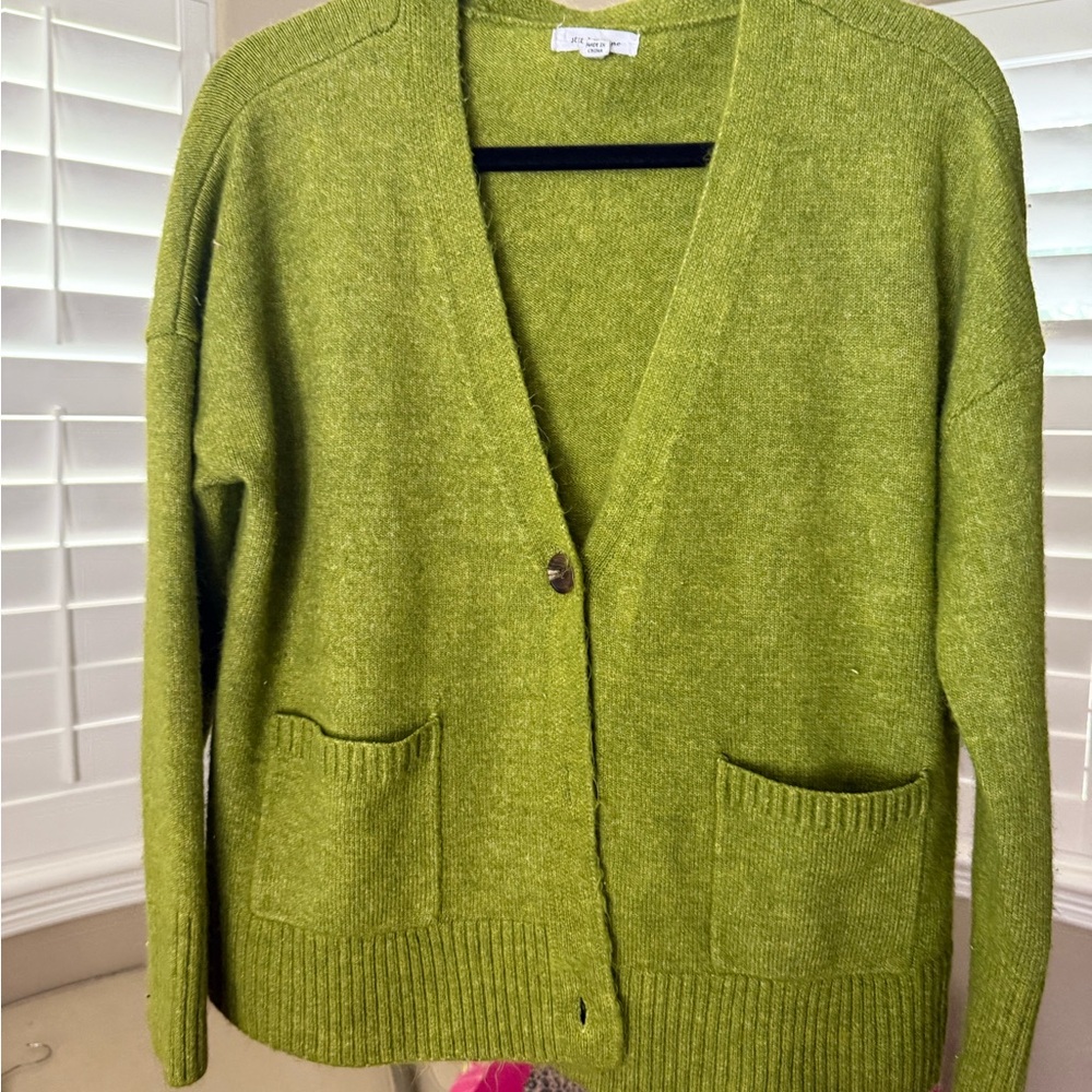Love Tree Lime Green Women's Cardigan